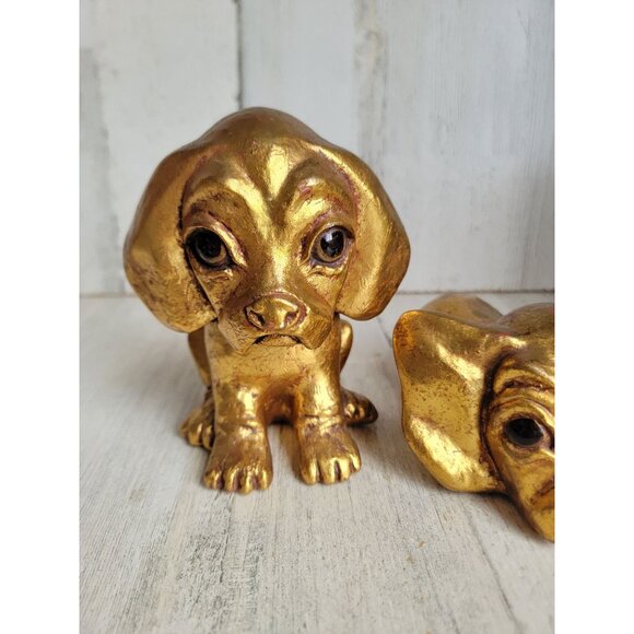 McFarlin‎ Gold Leaf dog puppy hetrick home decor set unique - Picture 2 of 6